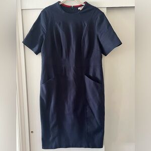 Boden - Navy Blue Short Sleeve Dress - Size 14